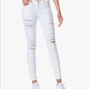 Frame le skinny de jeane white jeans